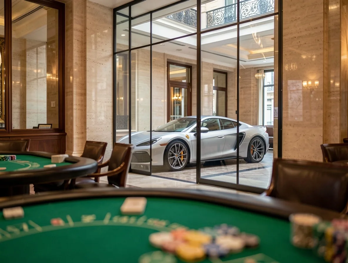 Synergie entre flotte automobile de prestige et salon de poker Lanor Hall