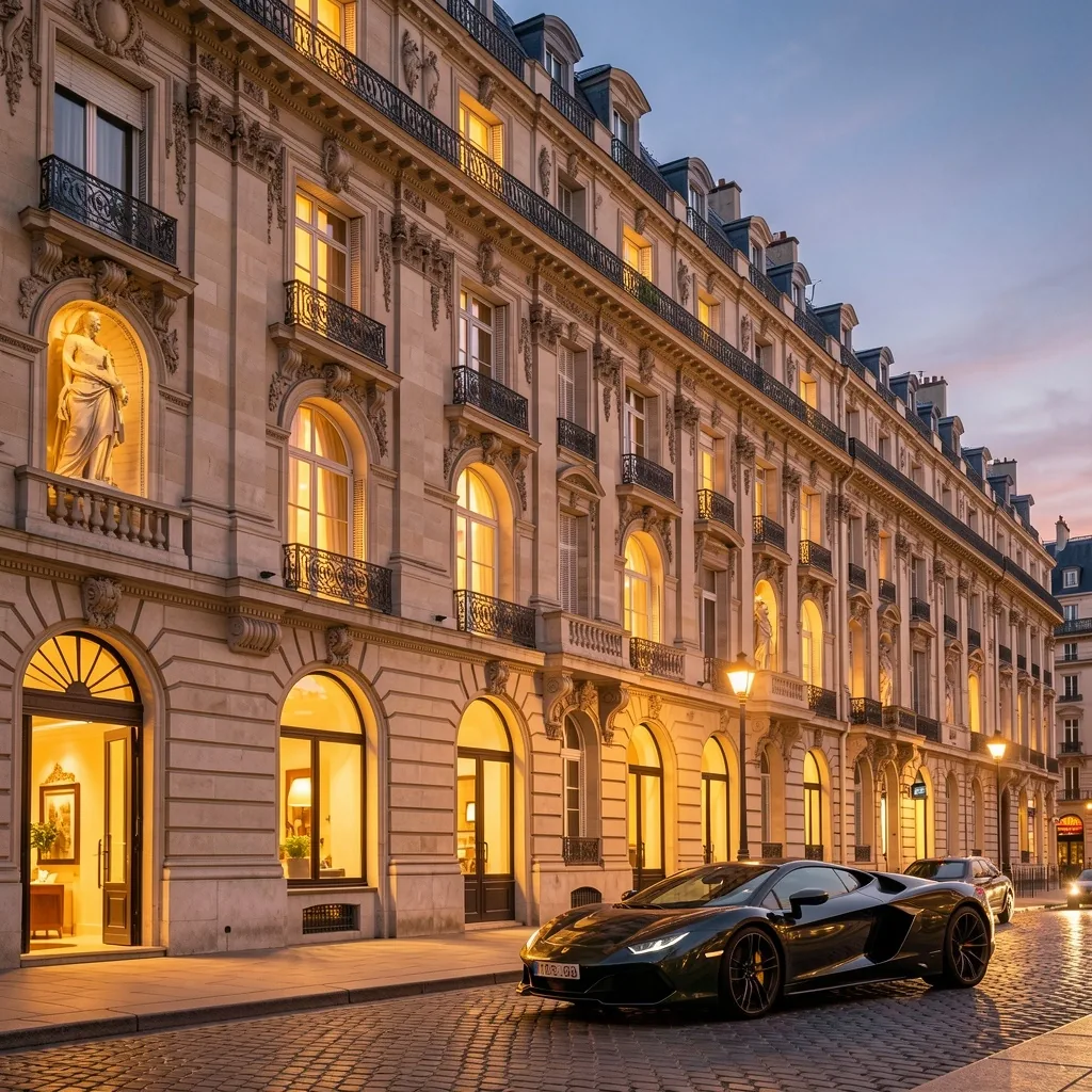 Façade prestigieuse de Lanor Hall au 45 Rue de la Paix